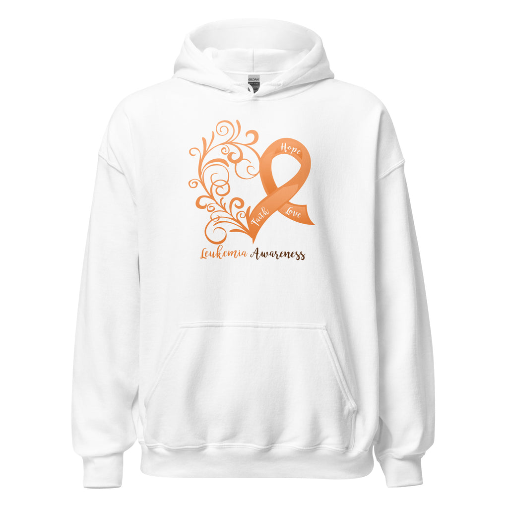 Leukemia Awareness Heart Hoodie