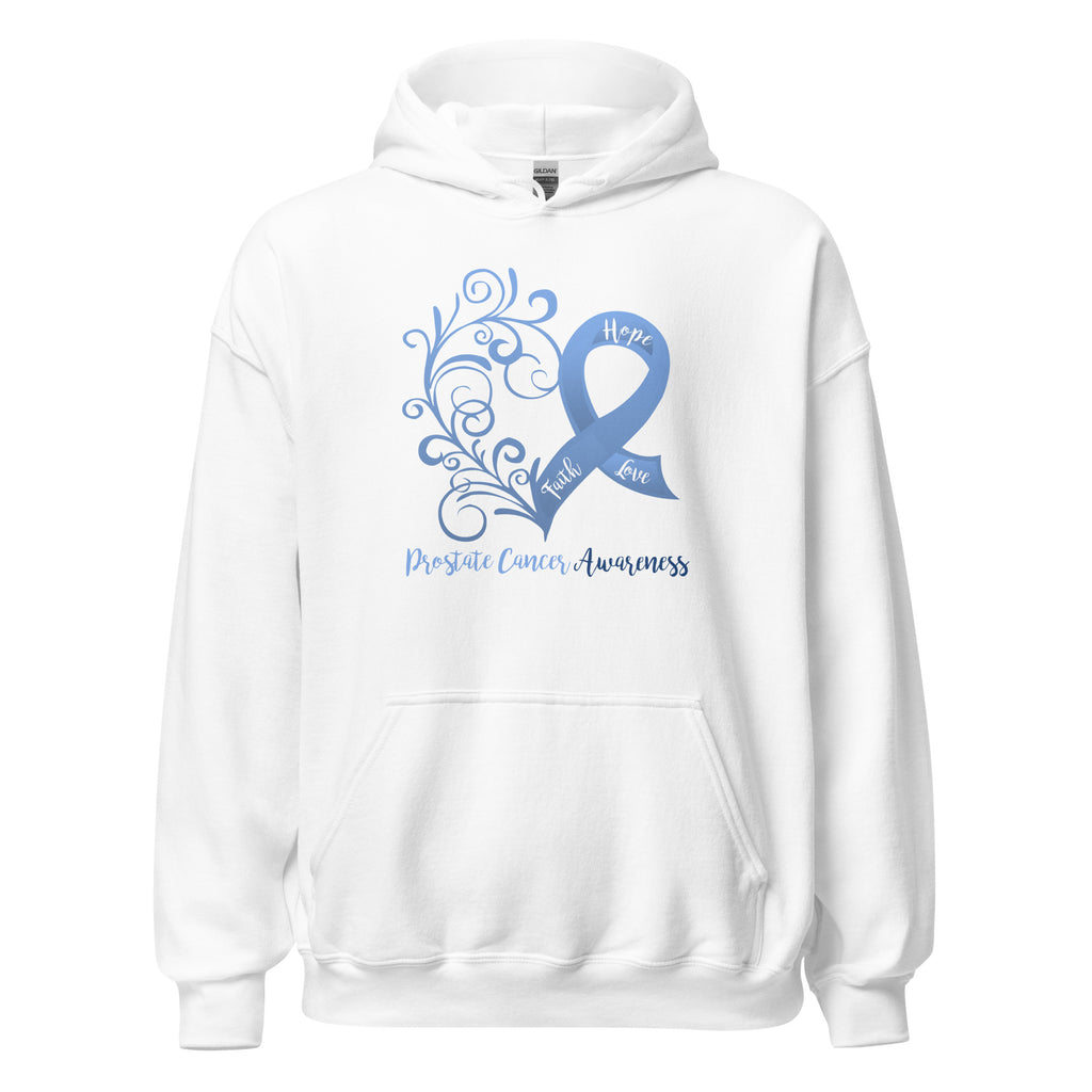 Prostate Cancer Awareness Heart Hoodie (Several Colors Available)
