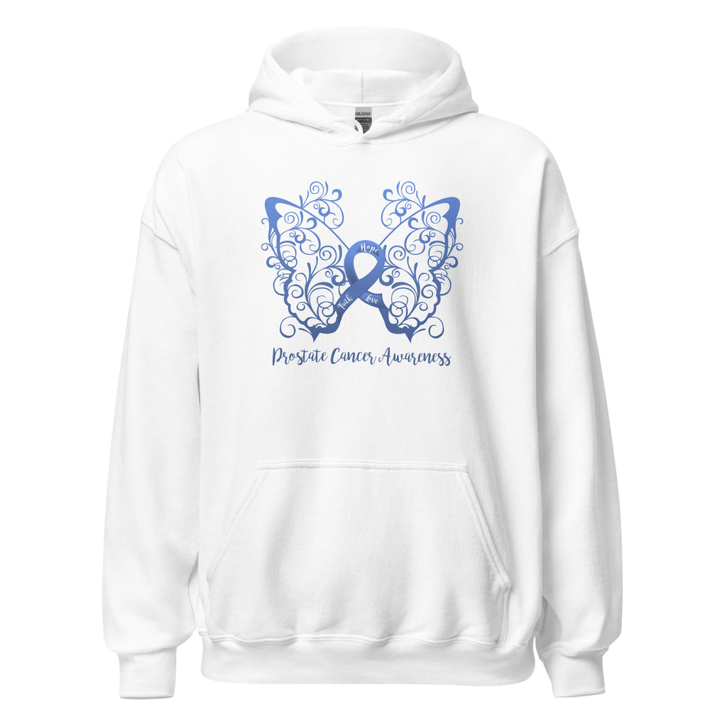 Prostate Cancer Awareness Filigree Butterfly Hoodie (Several Colors Available)