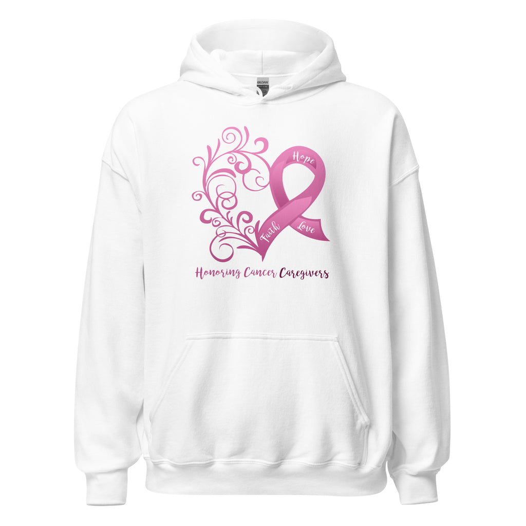 Honoring Cancer Caregivers Heart Hoodie - Light Colors