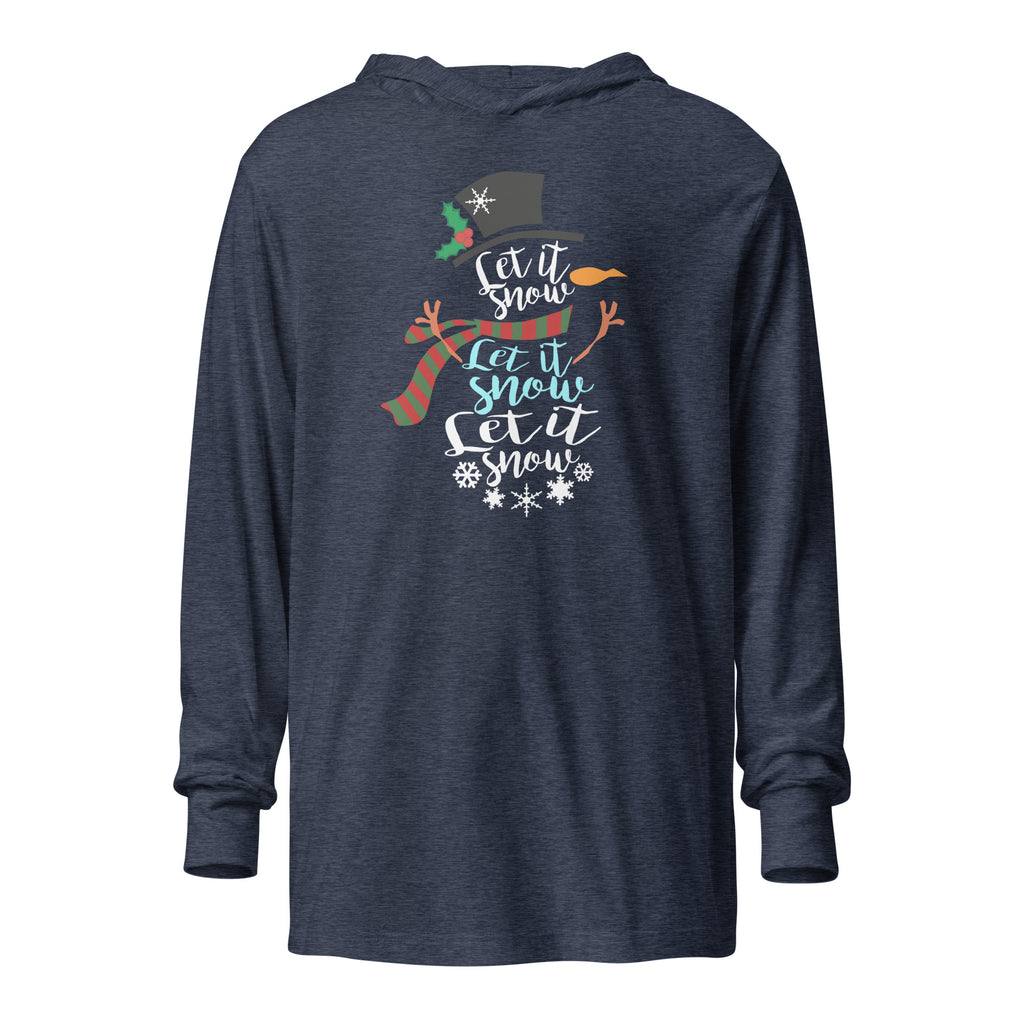 "Let It Snow" Hooded Long-Sleeve Tee (Several Colors Available)