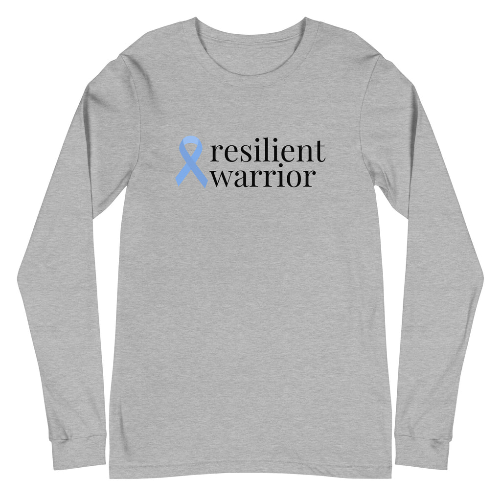 Prostate Cancer resilient warrior Ribbon Long Sleeve Tee - Several Colors Available