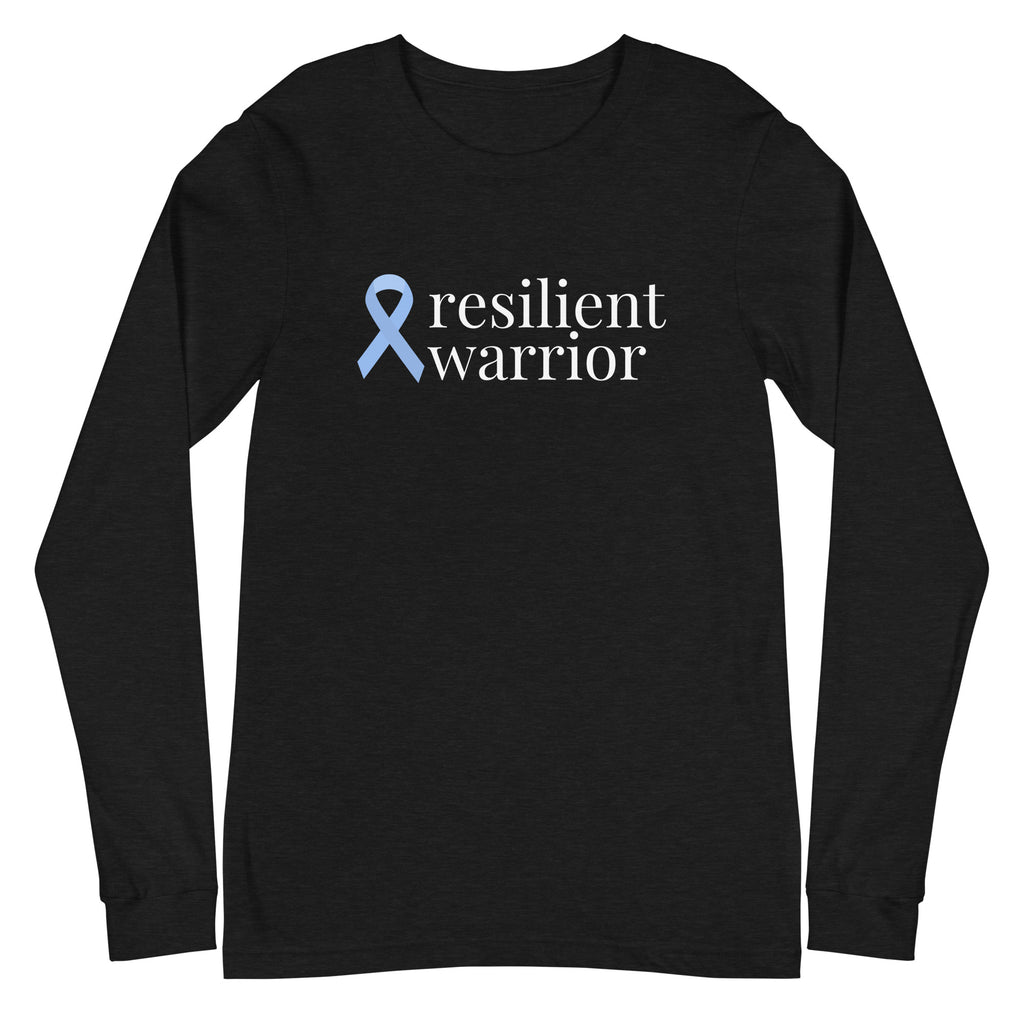 Prostate Cancer resilient warrior Ribbon Long Sleeve Tee - Several Colors Available