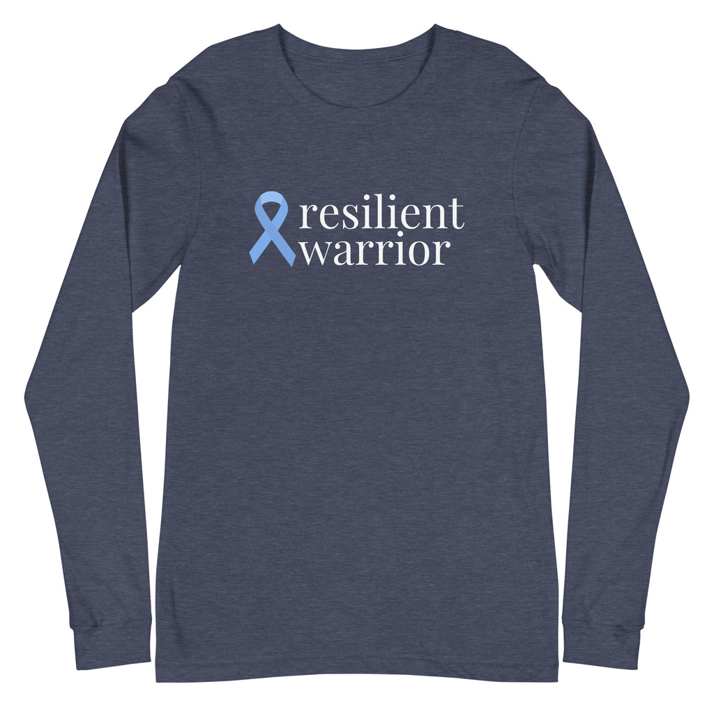 Prostate Cancer resilient warrior Ribbon Long Sleeve Tee - Several Colors Available