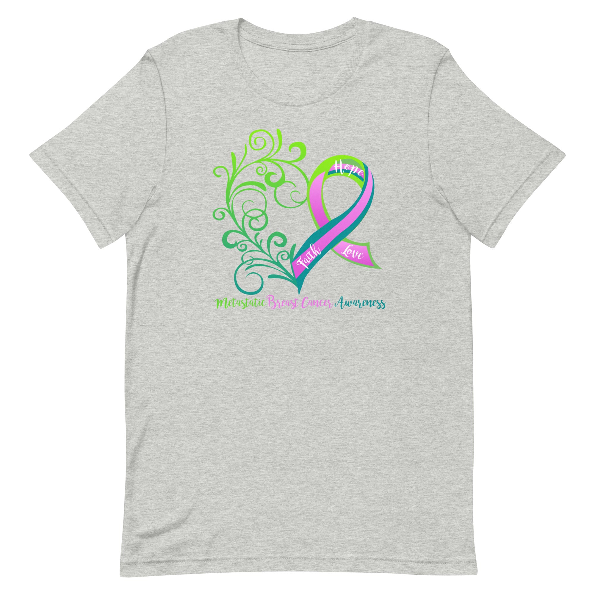 Metastatic Breast Cancer Awareness Heart T-Shirt - Light Colors – Faith  Hope Love Boutique