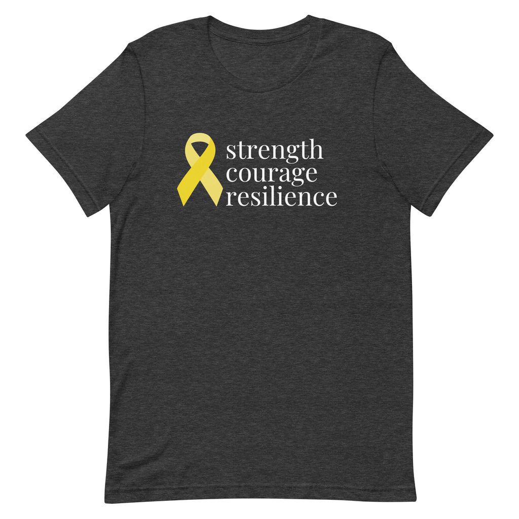 Angiosarcoma | Sarcoma "strength courage resilient" Ribbon T-Shirt