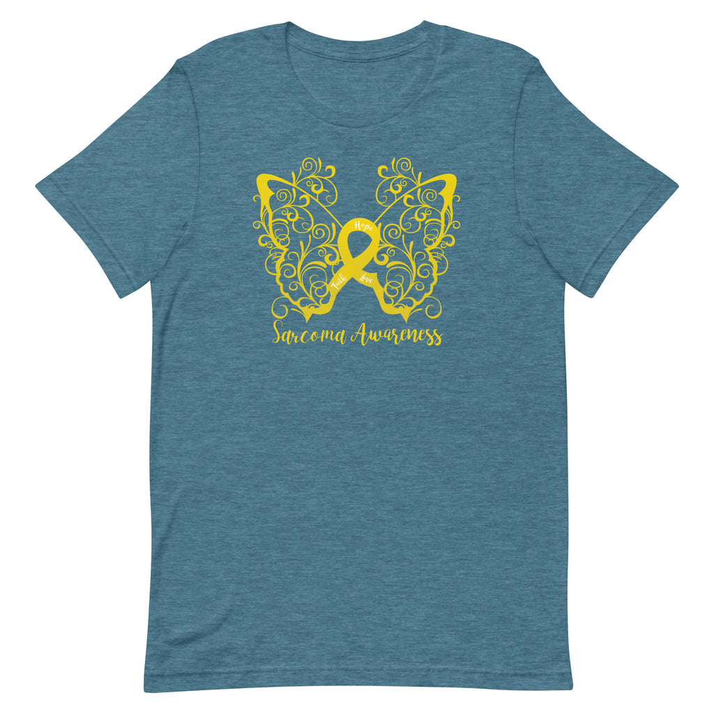 Sarcoma Awareness Filigree Butterfly T-Shirt (Several Colors Available)