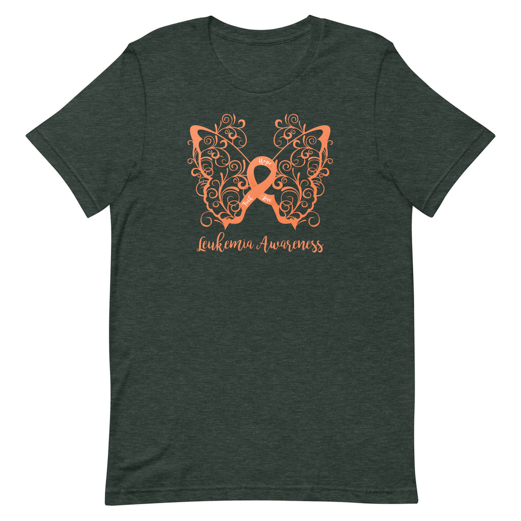 Leukemia Awareness Filigree Butterfly T-Shirt (Several Colors Available)