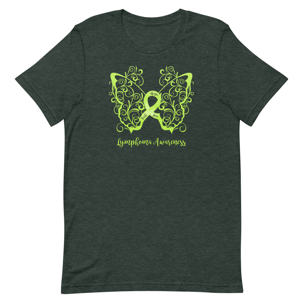Lymphoma Awareness Heart T-Shirt (Several Colors Available)