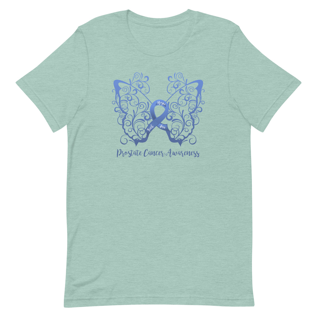 Prostate Cancer Awareness Filigree Butterfly T-Shirt - (Several Colors Available)