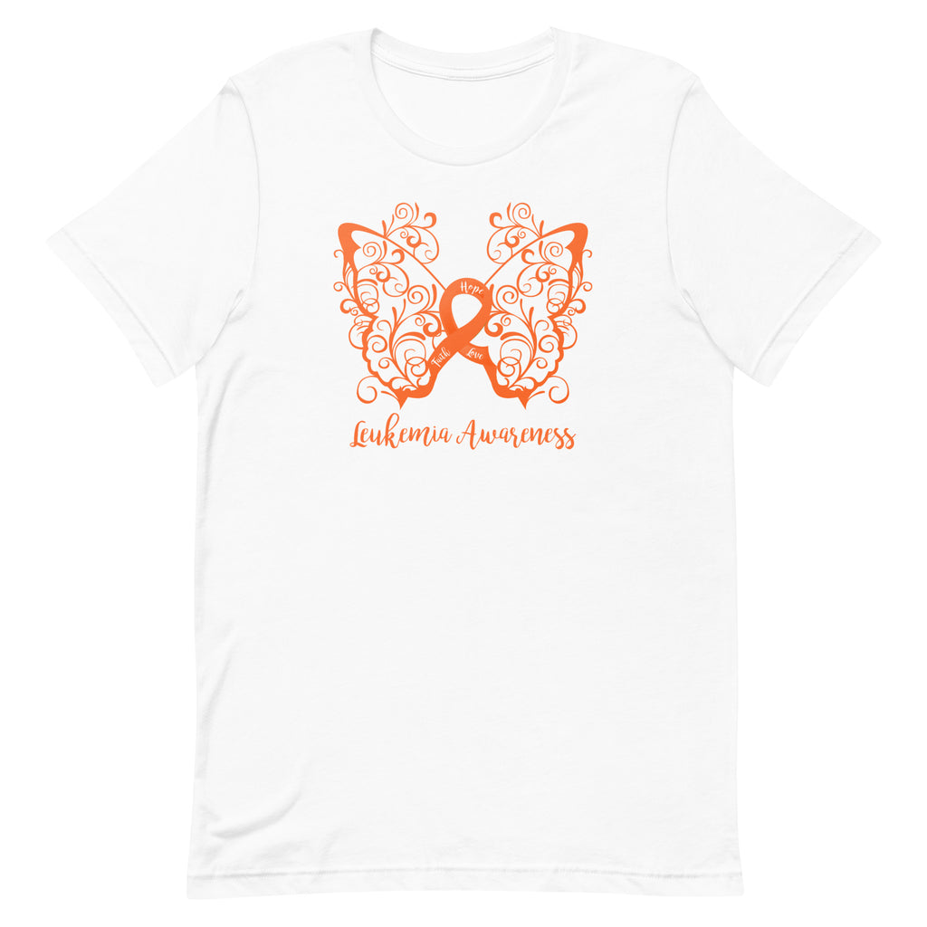 Leukemia Awareness Filigree Butterfly T-Shirt (Several Colors Available)