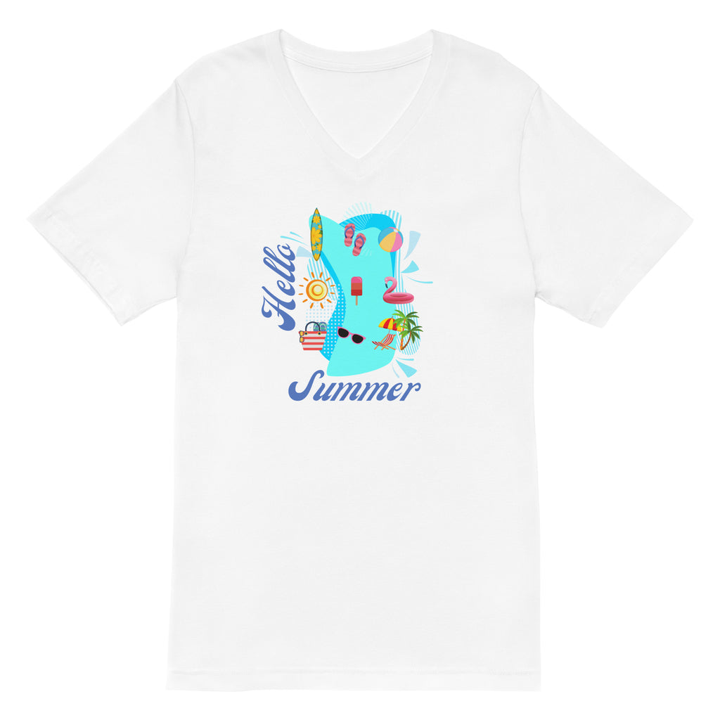 Hello Summer - Relax at the Beach V-Neck T-Shirt