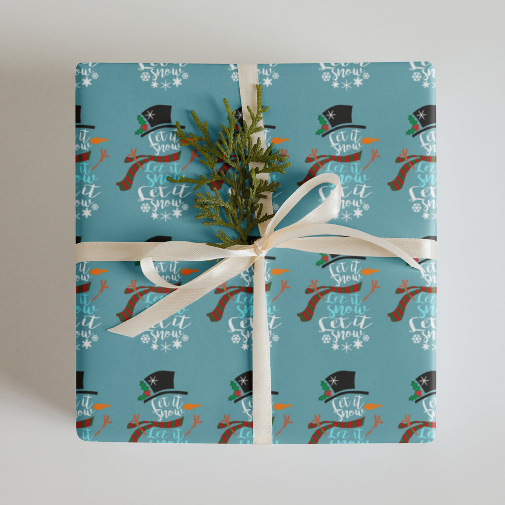 "Let It Snow" Christmas Gift Wrap (3 Sheets)