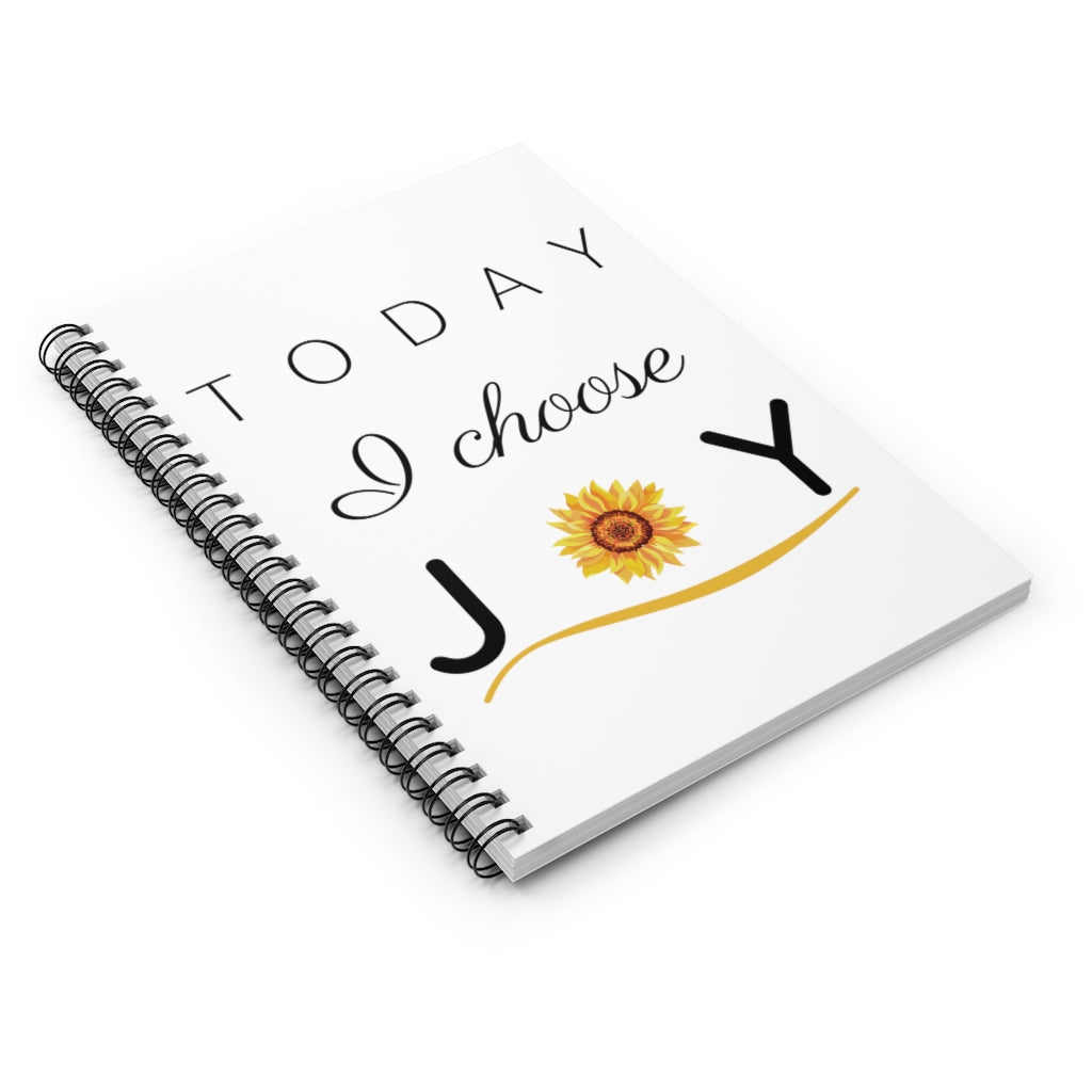 "Today I Choose Joy" Spiral Journal - Ruled Line