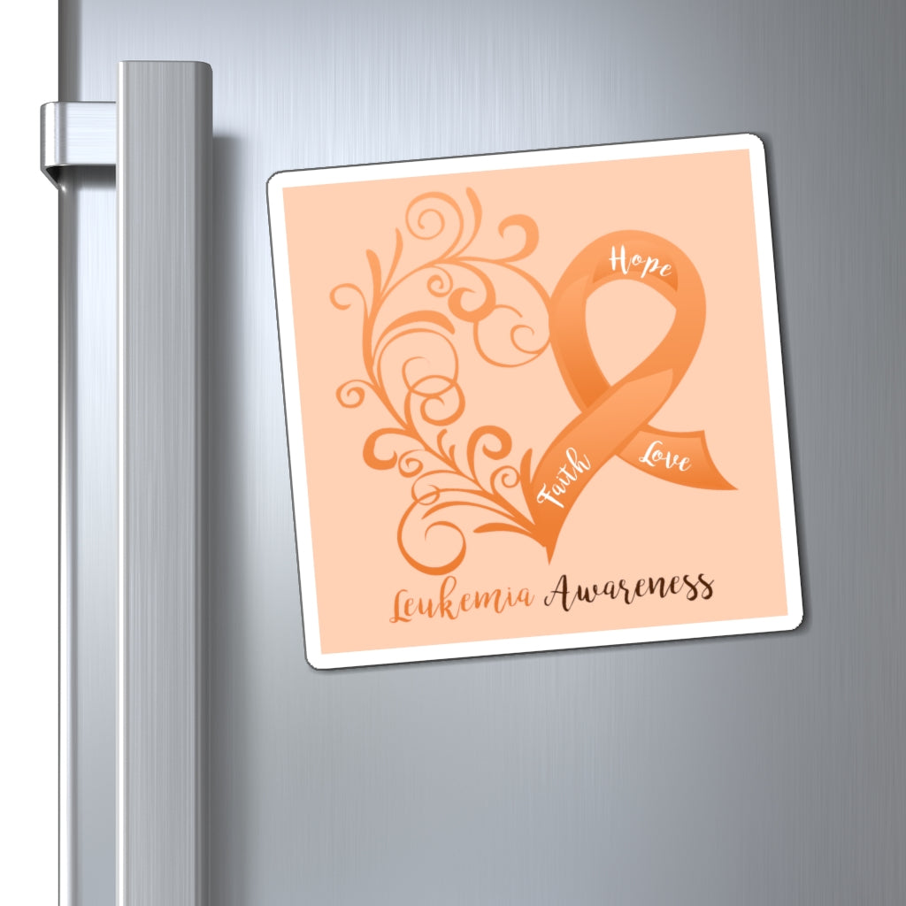 Leukemia Awareness Orange Magnet (3 Sizes Available)