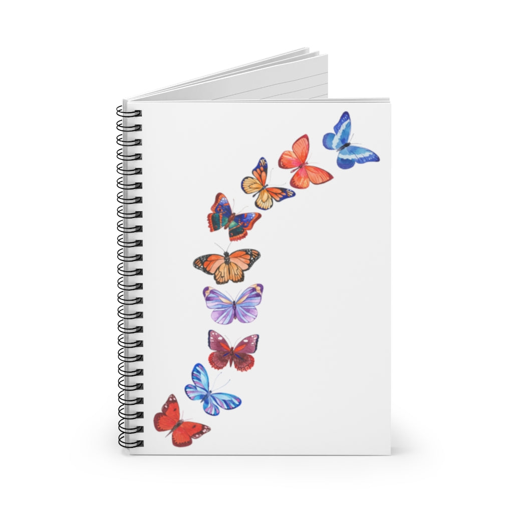 Butterflies in Flight Spiral Journal - Ruled Line