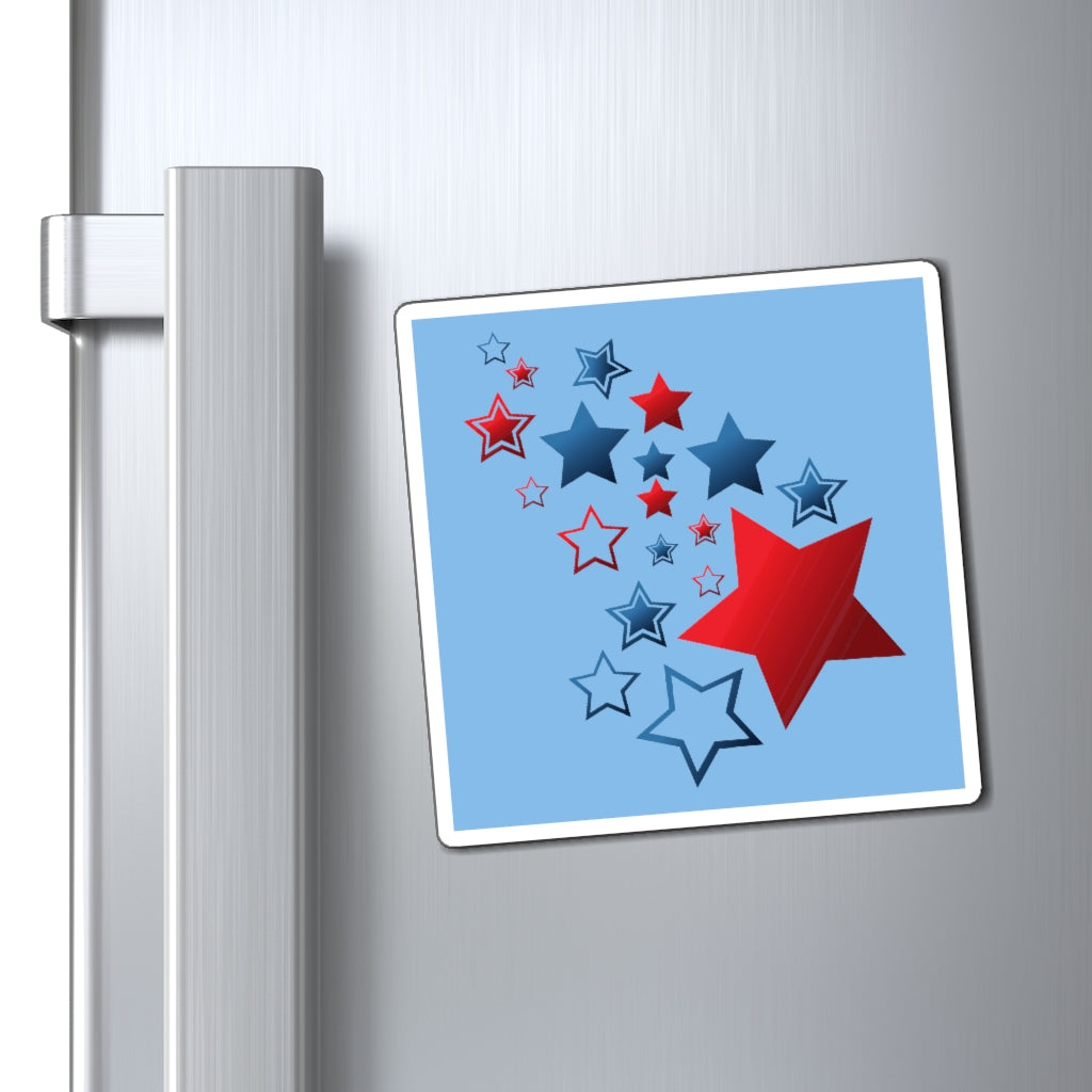 July 4th Stars Light Blue Magnet (3 Sizes Available)