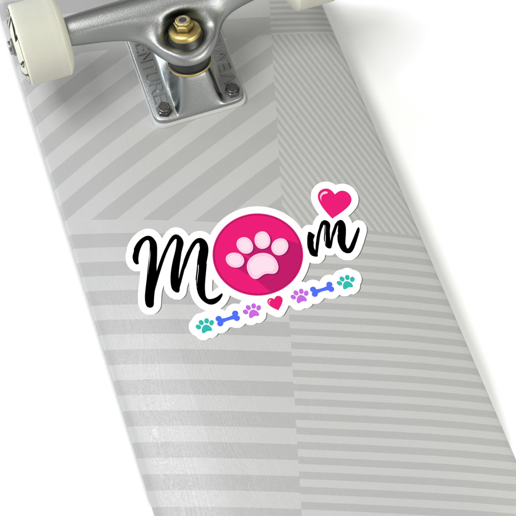 Dog Mom Heart Car Sticker (6 X 6)
