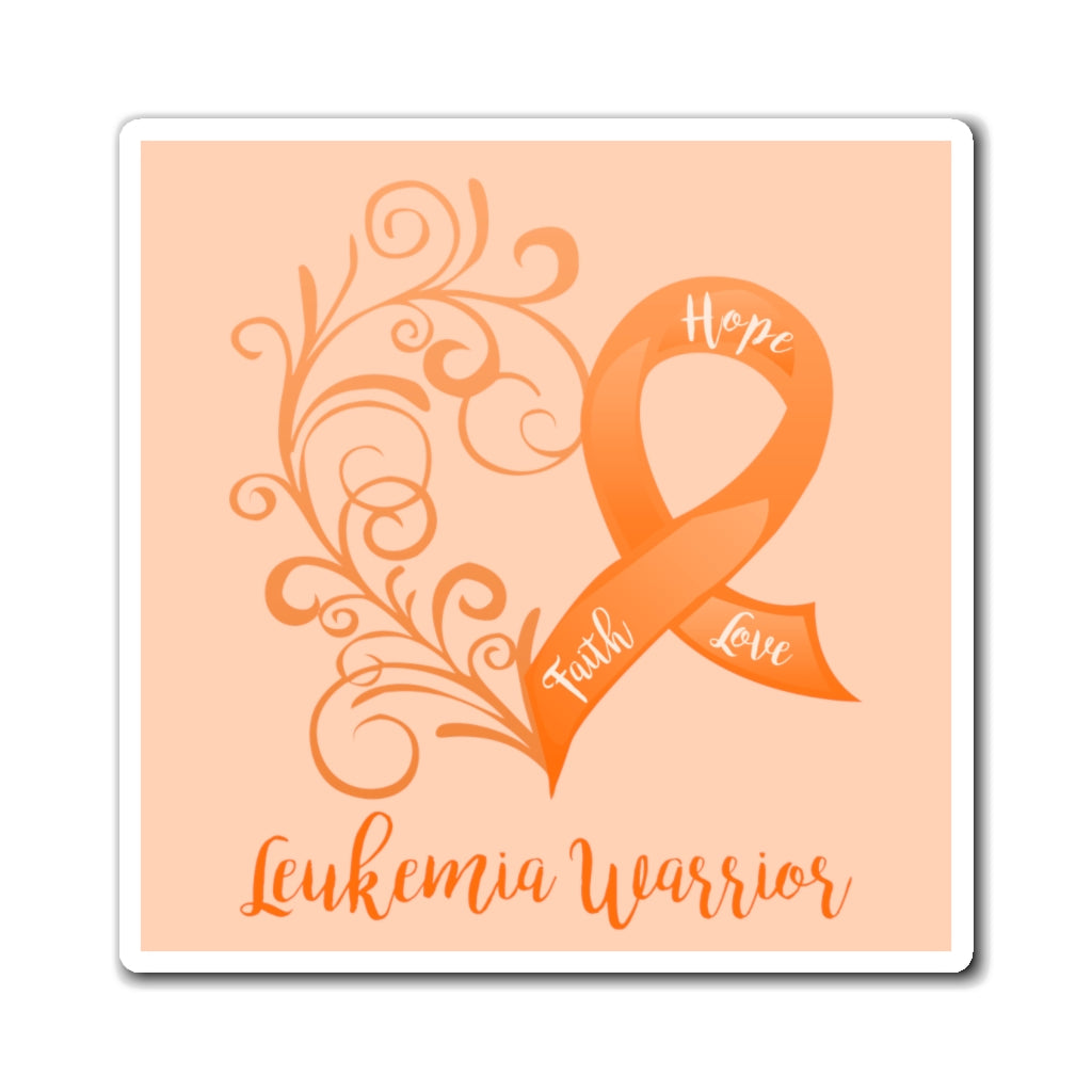 Leukemia Warrior Orange Magnet (3 Sizes Available)