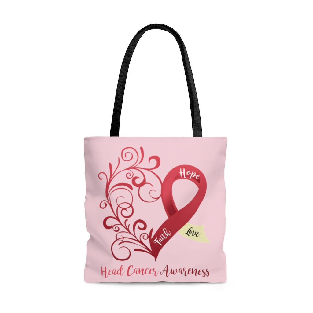 Head Cancer Awareness Large Tote Bag (Dual Sided Design)