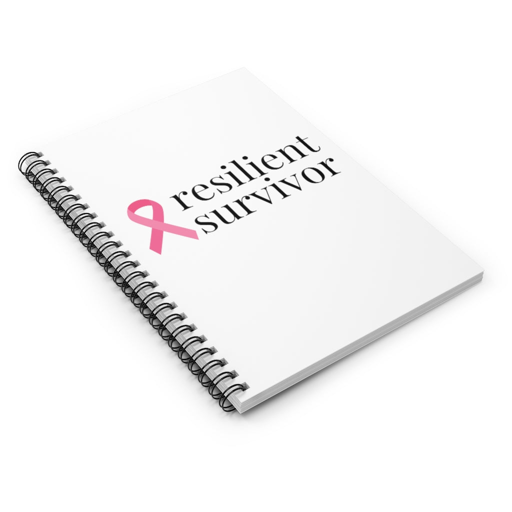 Breast Cancer resilient survivor Spiral Journal - Ruled Line