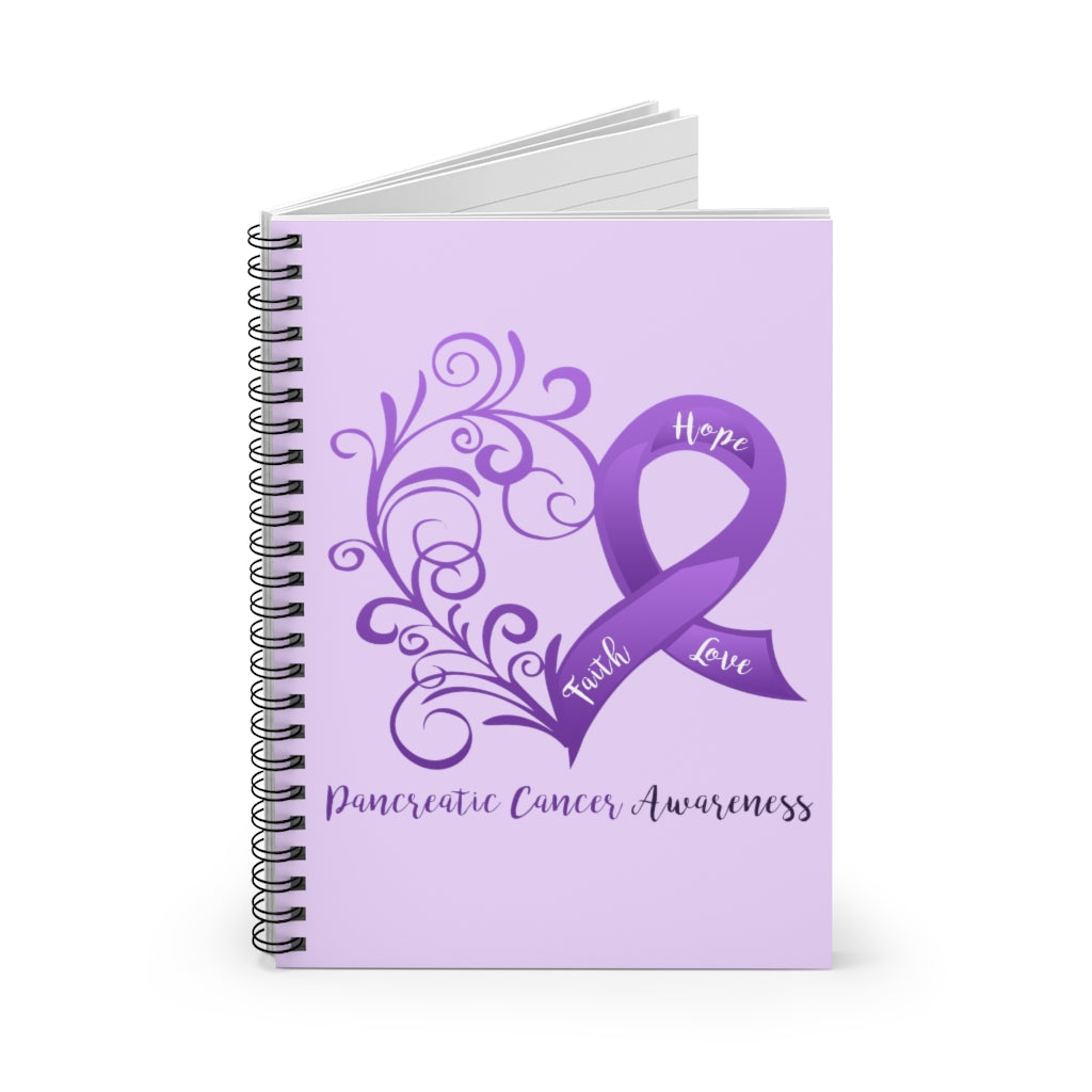 Pancreatic Cancer Awareness Lavender Spiral Journal - Ruled Line