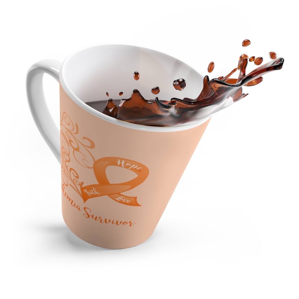 Leukemia Survivor Orange Latte Mug (12 oz.)