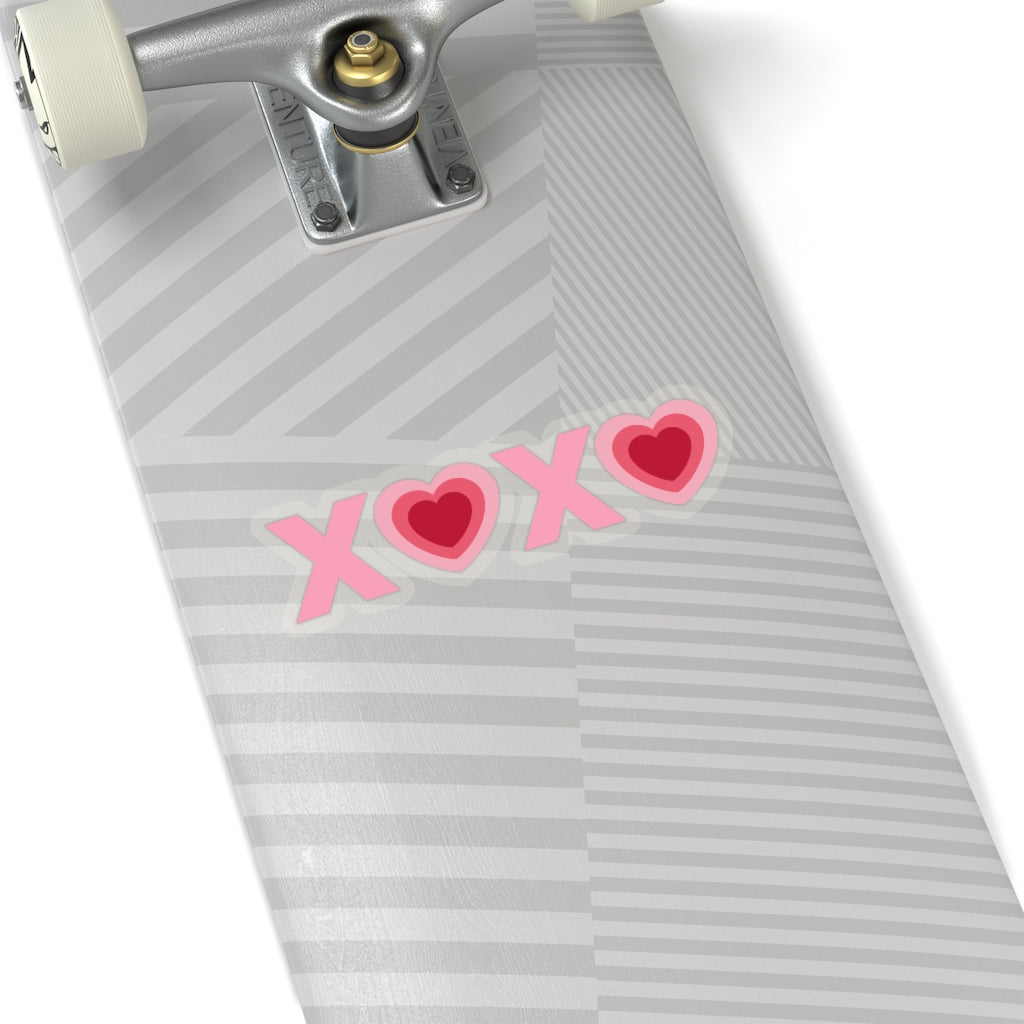 Valentines XOXO Heart Car Sticker (6 X 6)