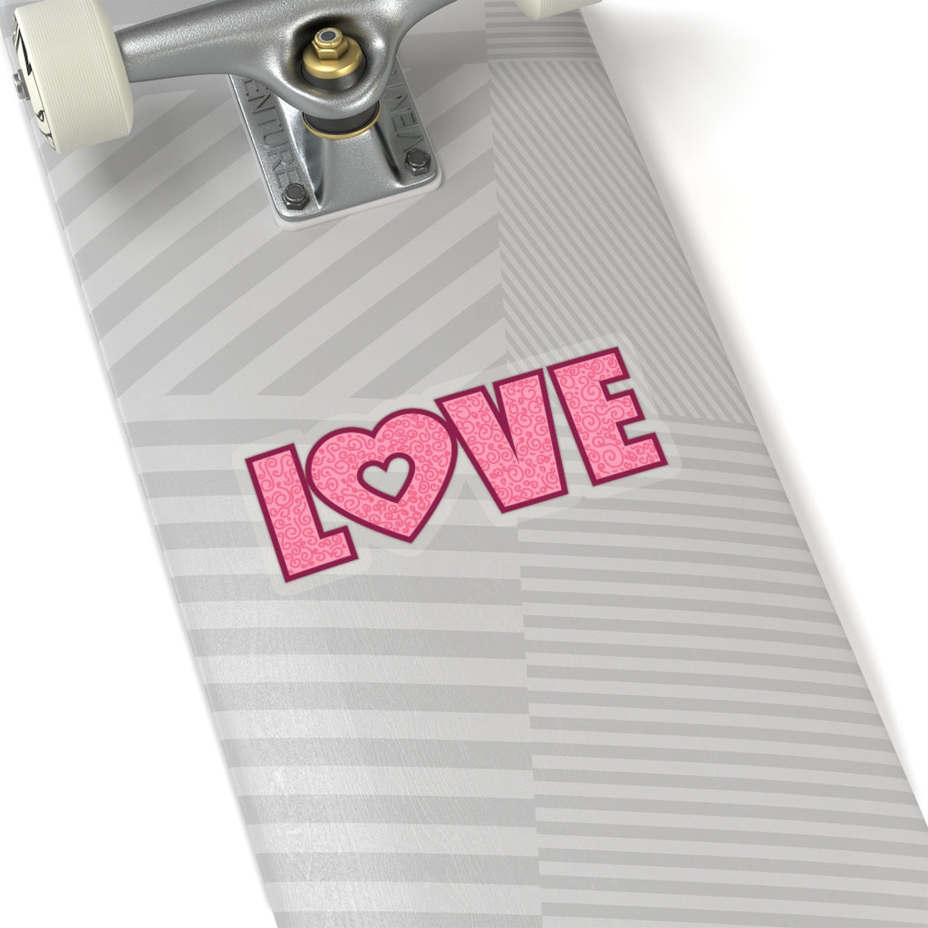 Valentines Love Heart Car Sticker (6 X 6)
