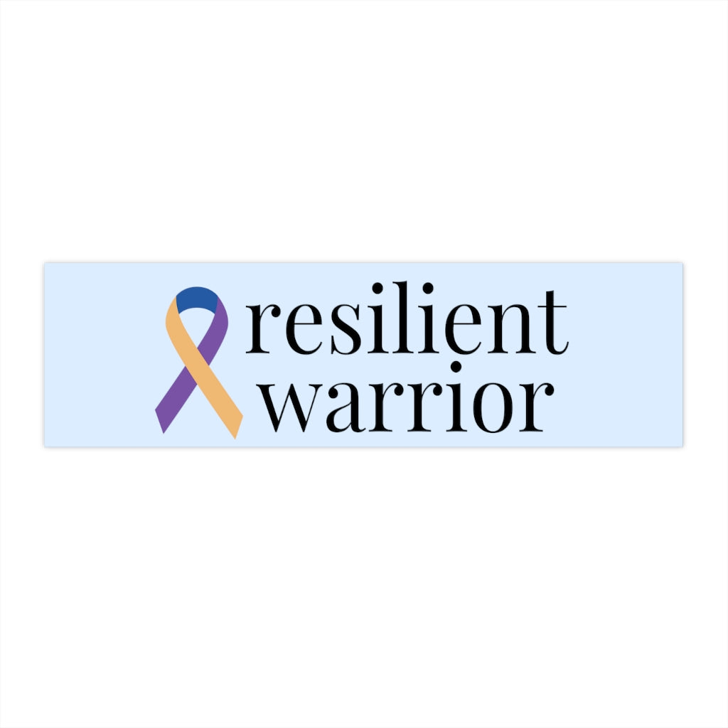 Bladder Cancer "resilient warrior" Bumper Sticker