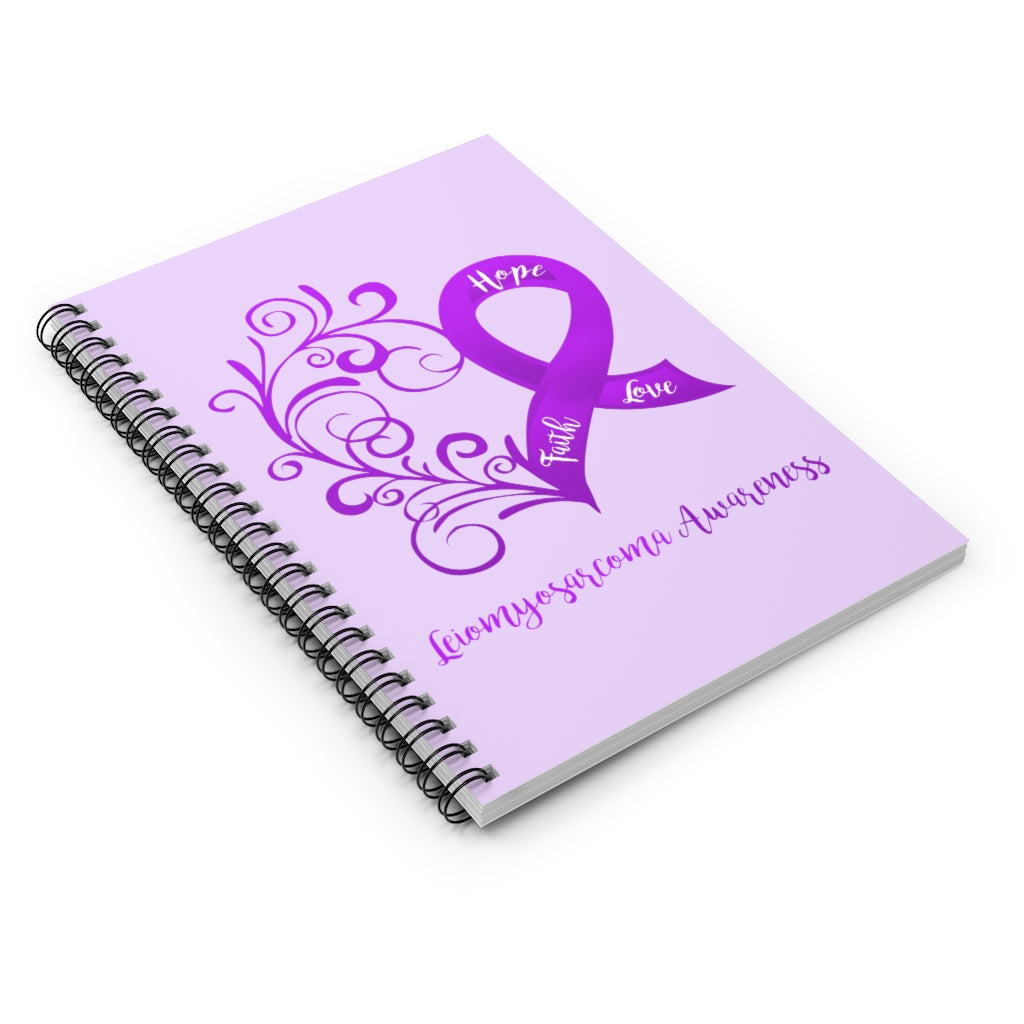Leiomyosarcoma Awareness Lavender Spiral Journal - Ruled Line