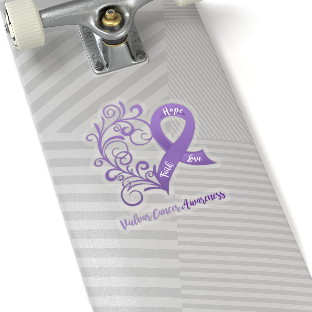 Vulvar Cancer Awareness Car Sticker (6 X 6)