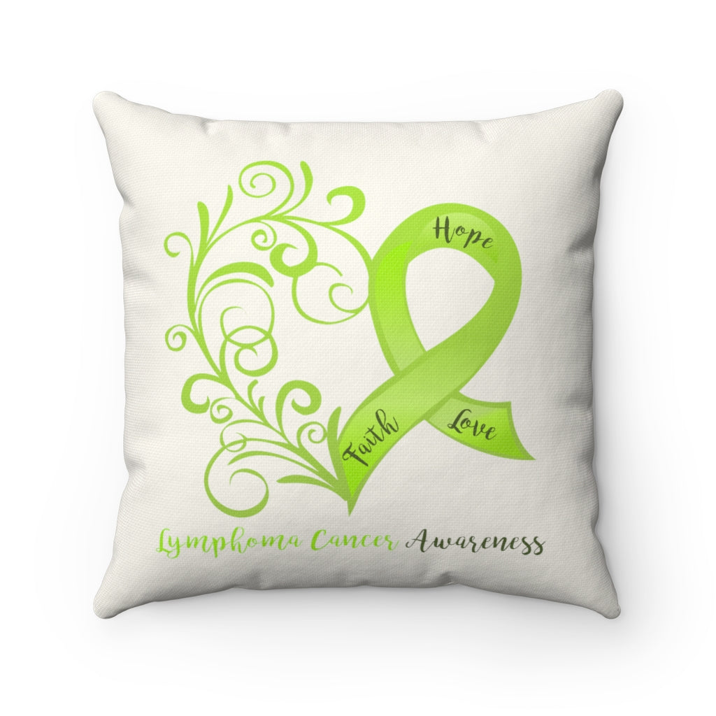 Lymphoma Awareness "Natural" Square Pillow (20 X 20)