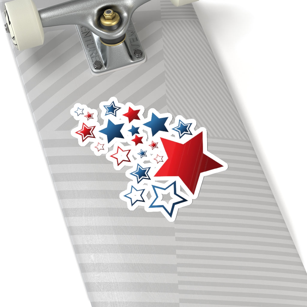 July 4th Stars Car Sticker (6 X 6)