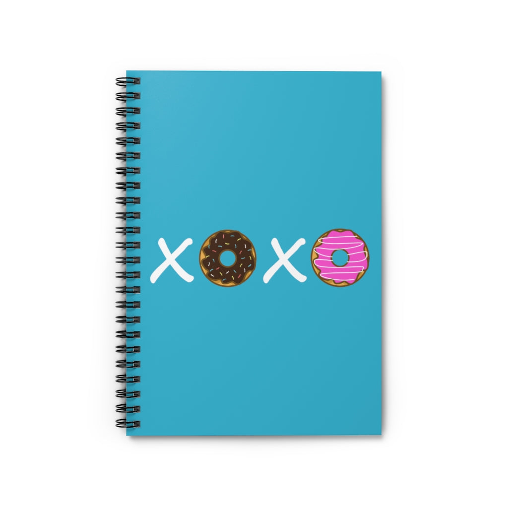 XOXO Donuts Aqua  Spiral Journal - Ruled Line