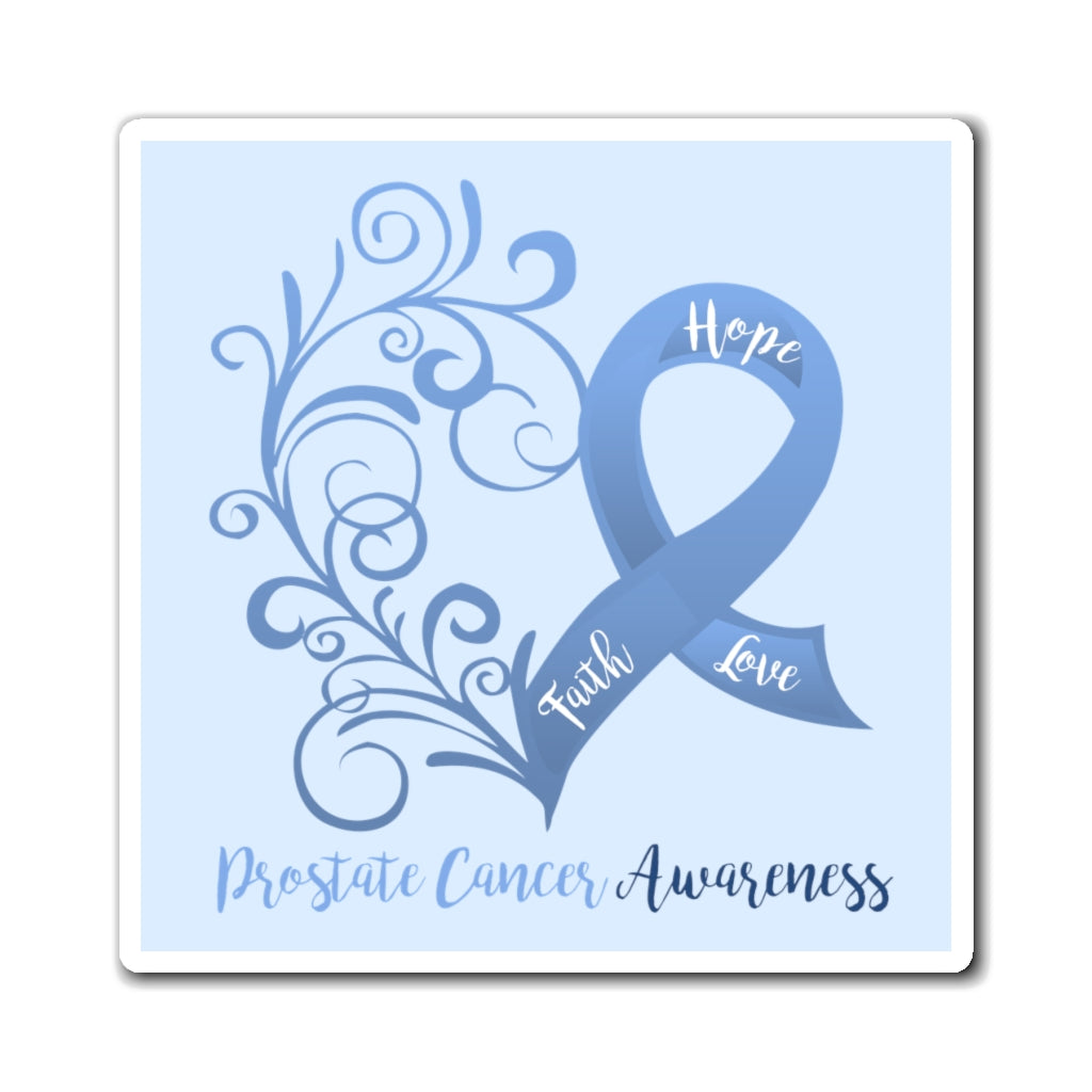 Prostate Cancer Awareness Magnet (White Background) (3 Sizes Available)