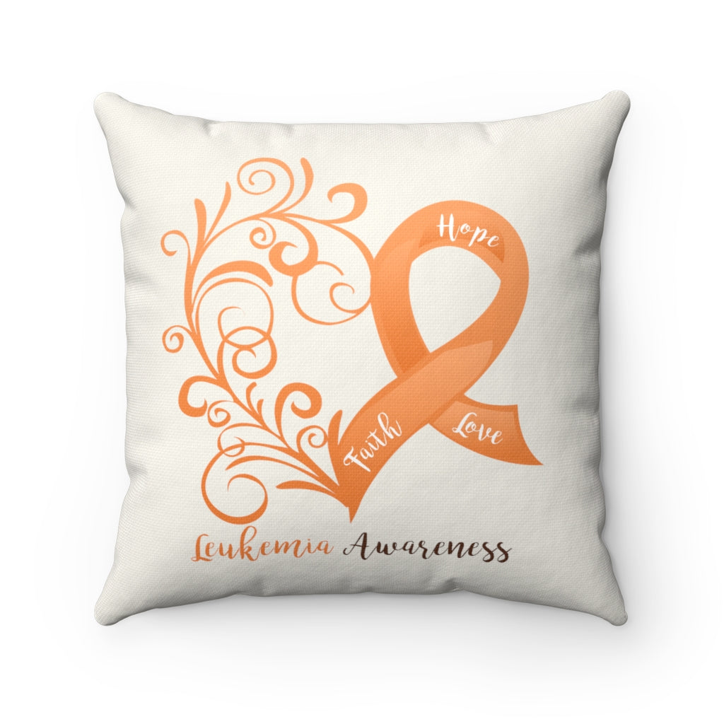 Leukemia Awareness "Natural" Square Pillow (20 X 20)