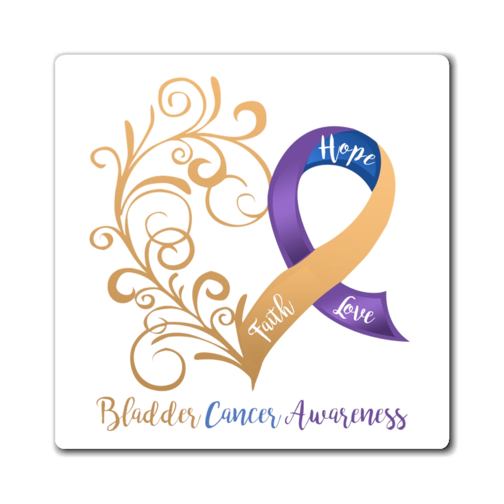Bladder Cancer Awareness Magnet (White Background) (3 Sizes Available)