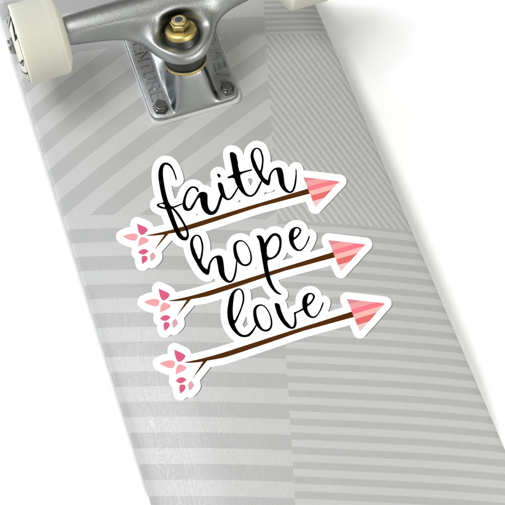 Faith Hope Love Arrows Car Sticker (6 X 6)