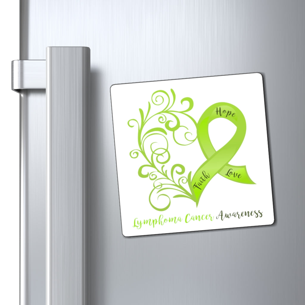 Lymphoma Awareness Magnet (White Background) (3 Sizes Available)