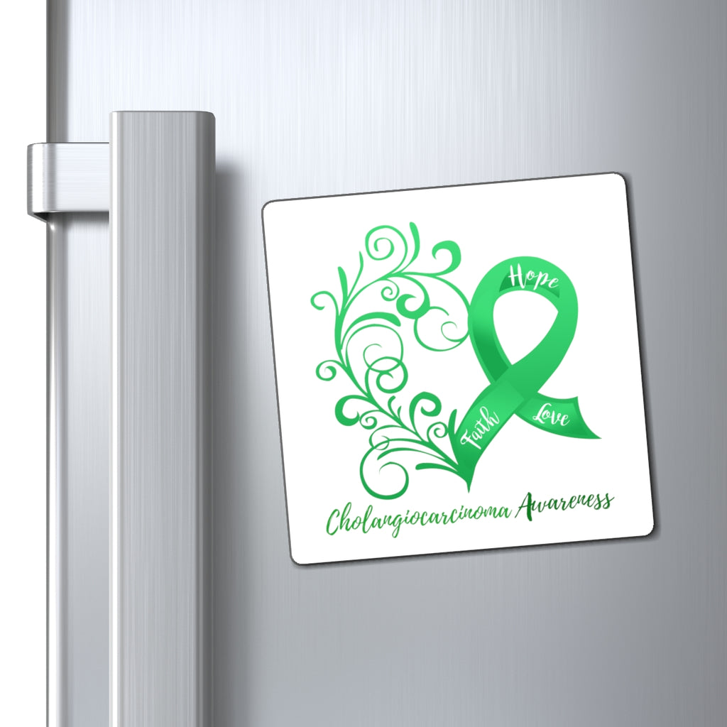 Cholangiocarcinoma Awareness Magnet (White Background) (3 Sizes Available)