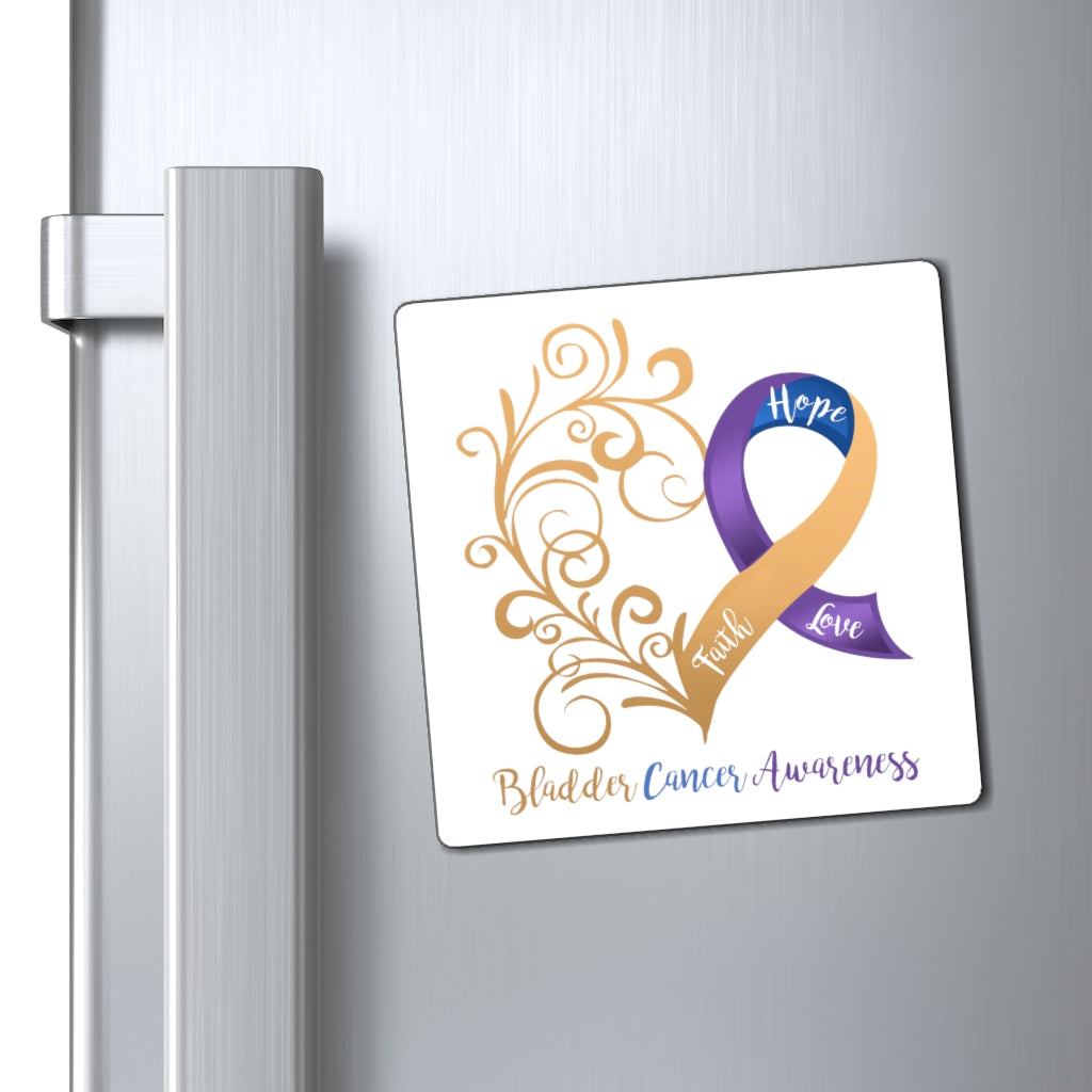 Bladder Cancer Awareness Magnet (White Background) (3 Sizes Available)