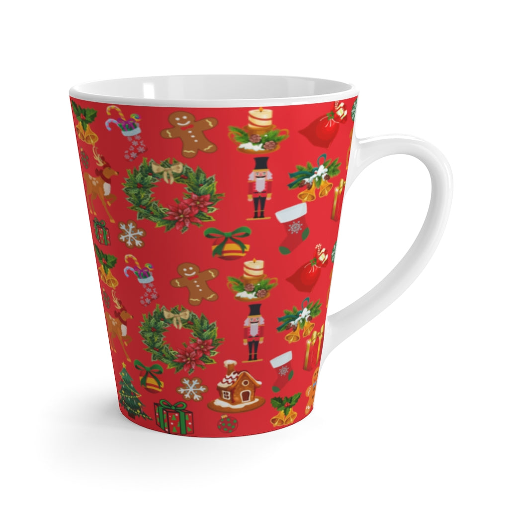 Christmas Joy... Holiday Red Latte Mug (12 oz.)