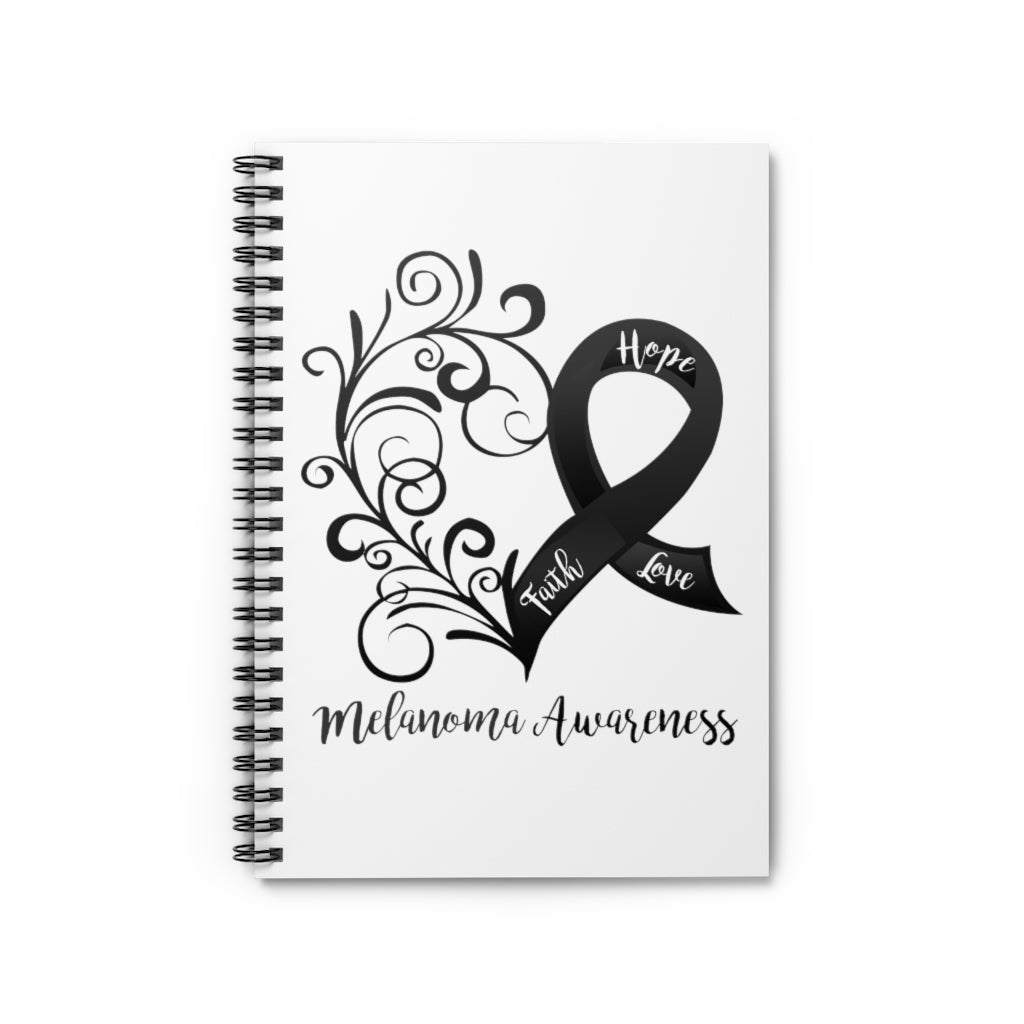 Melanoma Awareness Spiral Journal - Ruled Line