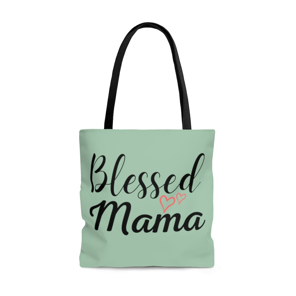 Blessed Mama GreenTote Bag (Dual-Sided Design)