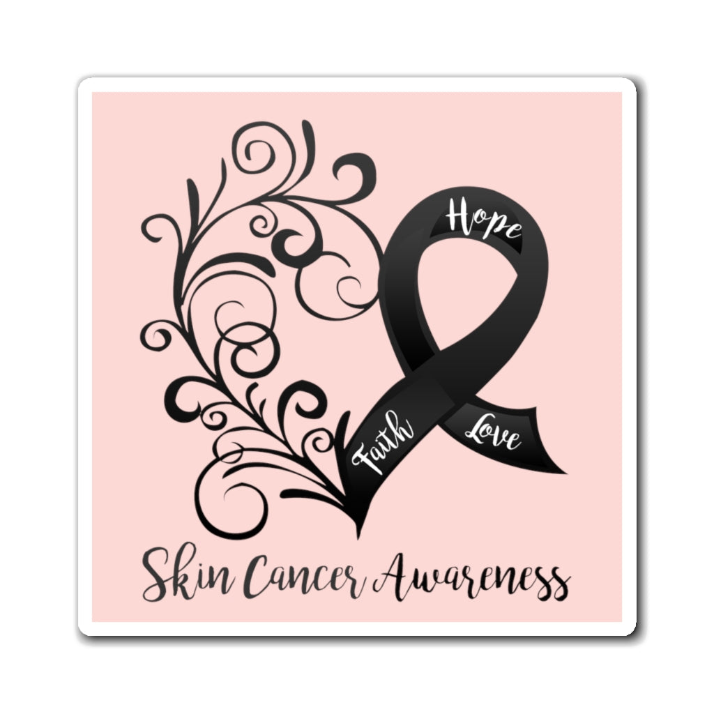 Skin Cancer Awareness Magnet (Light Coral) (3 Sizes Available)