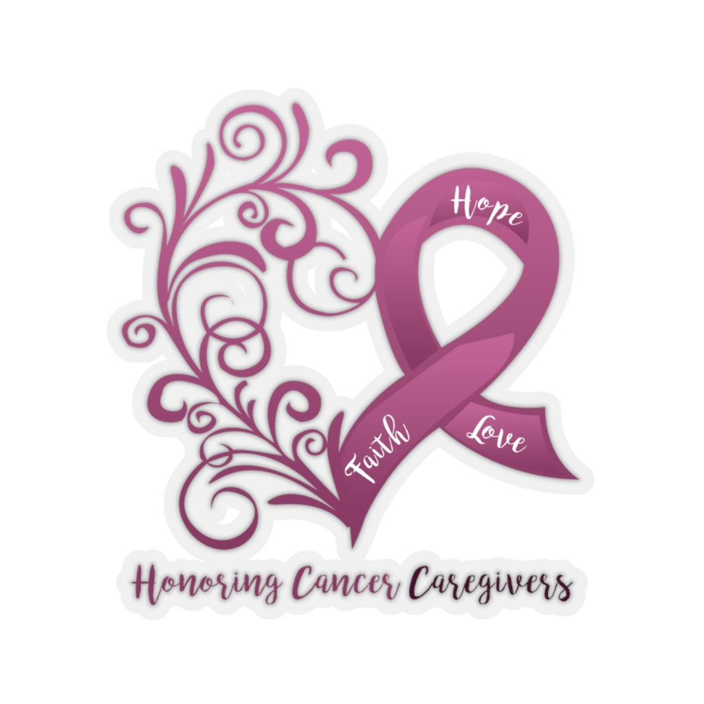 Honoring Cancer Caregivers Car Sticker (6 X 6)