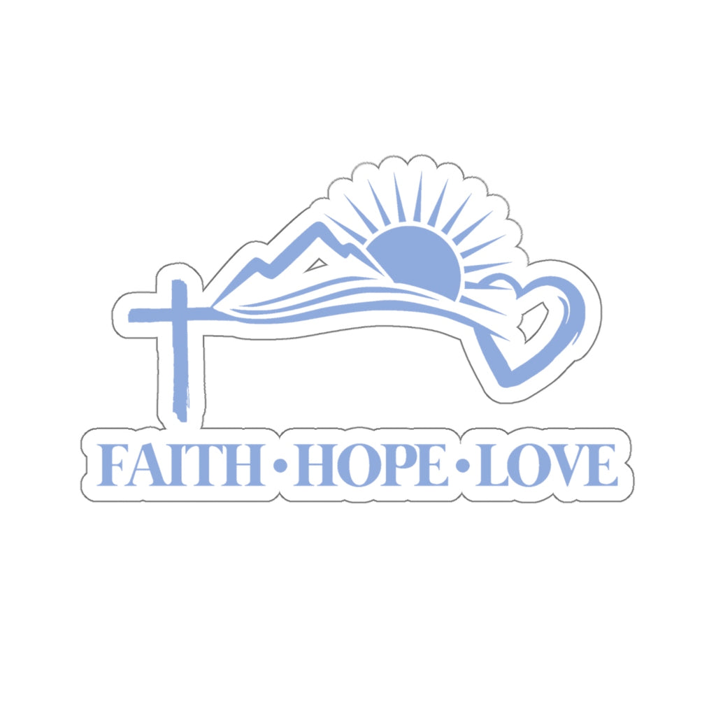 Faith Hope Love Symbols Sticker (3X3)