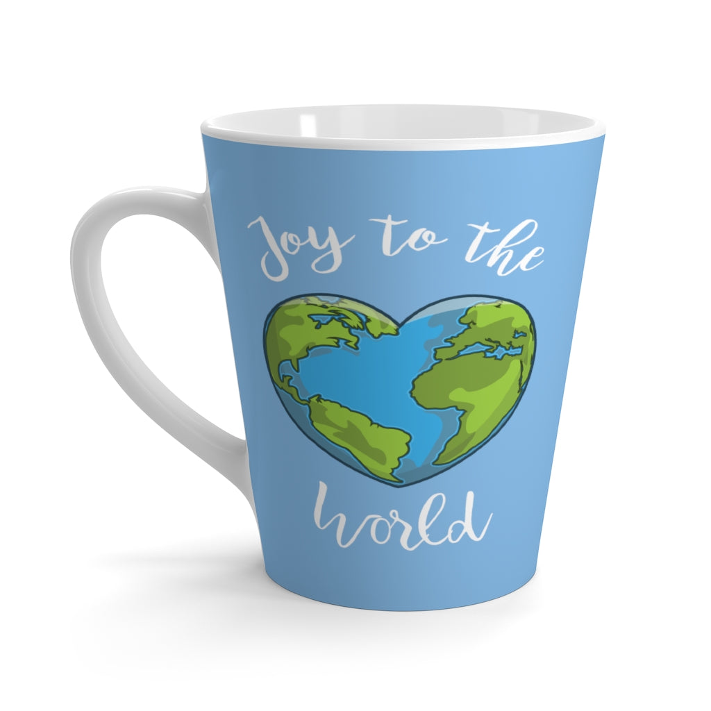 Joy to the World Light Blue Latte Mug (12 oz.)