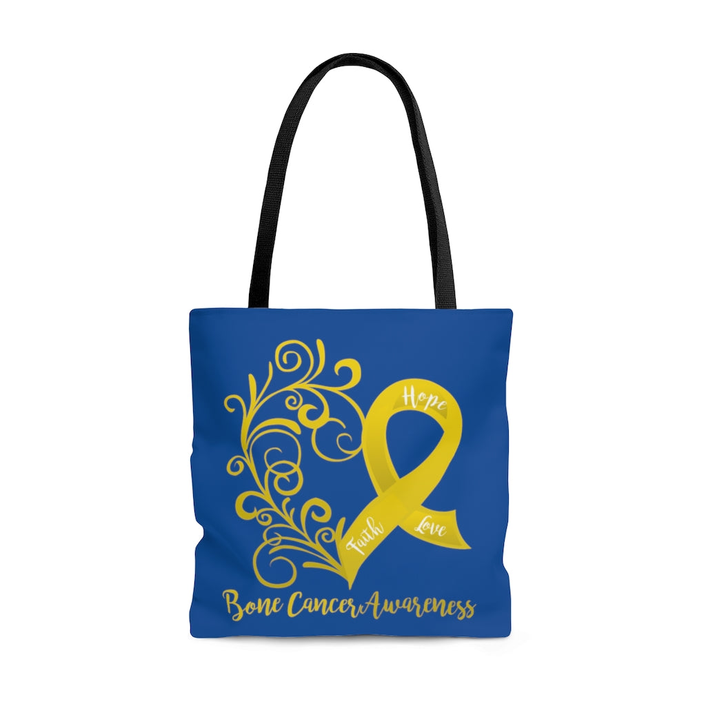 Bone Cancer Awareness Large "Royal Blue Tote Bag (Dual Sided Design)